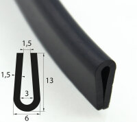 V7 Kantenschutz EPDM Gummiprofil Fassungsprofil...