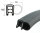 DS25 - EPDM Kantenschutz Dichtungs Profil Gummi Dichtung seitlich - Klemmbereich 1,5 - 3 mm