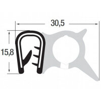 DS28 - PVC/EPDM edge protection sealing profile rubber...