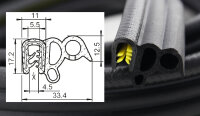 DS3 - PVC/EPDM edge protection sealing profile rubber...