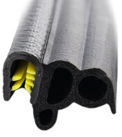 DS3 - profil de protection des bords PVC/EPDM avec joint caoutchouc latéral - plage de serrage 1-4 mm
