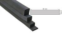 VKP6x40 - Profil carré 6x40 mm en caoutchouc...