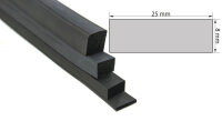 VKP8x25 - Profilo quadrato 8x25 mm in gomma espansa EPDM