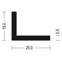 WKP16 Solid EPDM Rubber Angle Profile L-Profile 15x20x2.5...