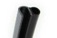 DS42 - Perfil de protección de bordes PVC/EPDM con junta de caucho lateral - rango de sujeción 6 - 8 mm