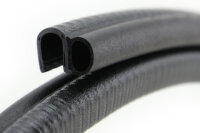 DS42 - Perfil de protección de bordes PVC/EPDM con junta de caucho lateral - rango de sujeción 6 - 8 mm