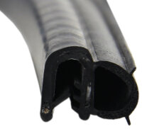 DS7 - EPDM Kantenschutz Dichtungs Profil Gummi Dichtung seitlich - Klemmbereich 1 - 4 mm