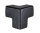 ES1-EV-3D-S conector de esquina - 3D para perfil protector de esquinas ES1 (PU) con superficie adhesiva - negro - protección contra impactos