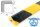 ES1-FR-GS perfil protector de esquinas (PU) con superficie adhesiva apta para heladas permanentes - amarillo/negro - protección contra impactos