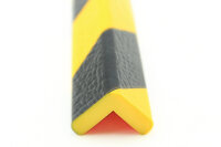 ES1-GS perfil protector de esquinas (PU) con superficie adhesiva, amarillo/negro, protección contra impactos, perfil de advertencia, perfil protector
