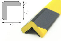 ES1-MAG-GS Eckschutzprofil (PU) mit Magnet - Gelb/Schwarz...