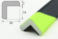ES1-MAG-NS Eckschutzprofil (PU) mit Magnet - Neon/Schwarz...