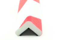 ES1-MAG-RW Eckschutzprofil (PU) mit Magnet - Rot/Weiß - Stoßschutz - Warnprofil - Schutzprofil