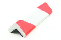 ES1-MAG-RW Eckschutzprofil (PU) mit Magnet - Rot/Weiß - Stoßschutz - Warnprofil - Schutzprofil