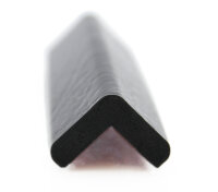 ES1-S corner protection profile (PU) with adhesive surface - black - impact protection - warning profile - protective profile