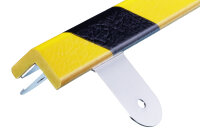 ES1-W-GS perfil protector de esquinas (PU) para atornillar - amarillo/negro - protección contra impactos - perfil de advertencia - perfil protector