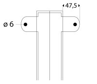 ES1-W-GS perfil protector de esquinas (PU) para atornillar - amarillo/negro - protección contra impactos - perfil de advertencia - perfil protector