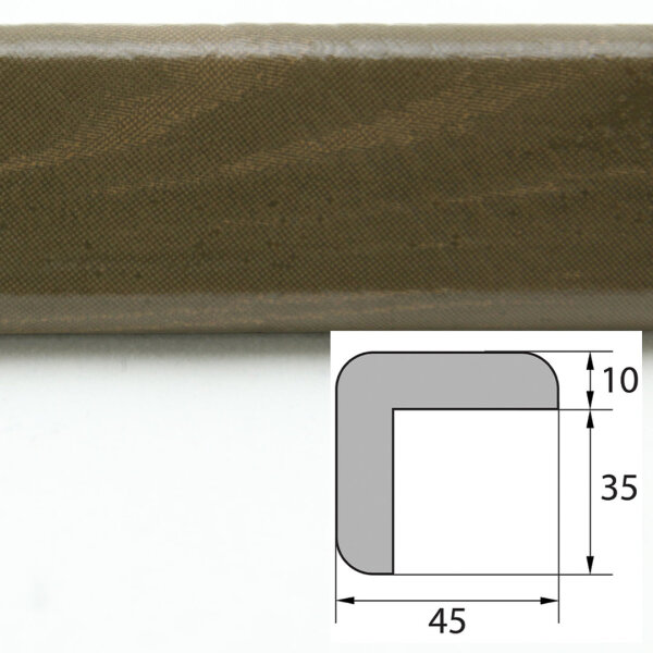 ES2-D-HK profilé de protection d’angle (PU) avec surface adhésive - couleur : bois khaki - protection antichoc - profilé de protection