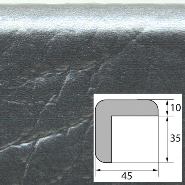 ES2-D-SI profilé de protection d’angle (PU) avec surface adhésive argentée - protection antichoc - profilé de signalisation - profilé de protection