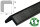 ES2-RE-S Profilé de protection dangle (PU) avec surface adhésive repositionnable - Noir - Protection contre les chocs - Profil davertissement