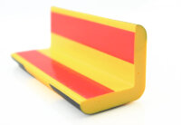 ES3-GS-1 Profilo di protezione per angoli (PU) con superficie adesiva Giallo/Nero - Protezione dagli urti - Profilo di avvertimento (pezzo da 1 m)