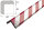 ES3-RR-1 Profilo di protezione per angoli (PU) con superficie adesiva Riflettente/Rosso - Protezione dagli urti - Profilo di avvertimento (pezzo da 1 m)