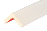 ES3-W-1 Corner protection profile (PU) with adhesive surface White - Impact protection - Warning profile (1m piece)