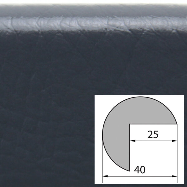 ES4-D-A Profilo di protezione per angoli (PU) con superficie adesiva in Antracite - Protezione dagli urti - Profilo di avvertimento - Profilo di protezione