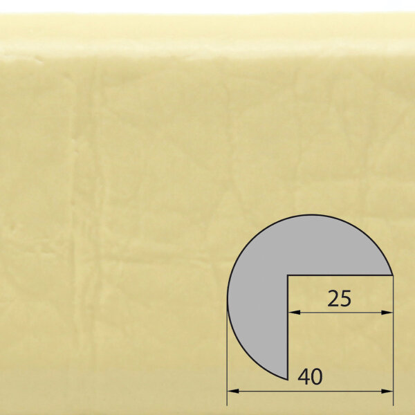 ES4-D-BE Corner protection profile (PU) with adhesive surface in Beige - Impact protection - Warning profile - Protection profile