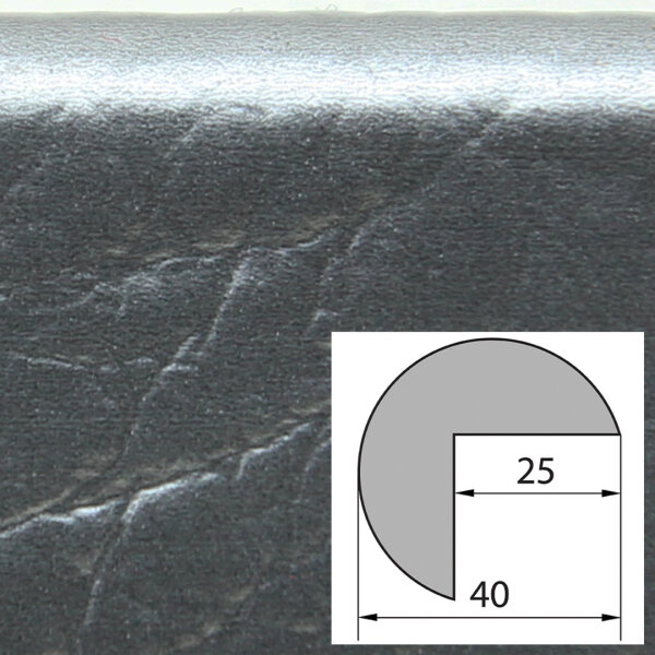 ES4-D-SI Perfil de protección de esquina (PU) con superficie adhesiva en Plata - Protección contra impactos - Perfil de advertencia - Perfil de protección