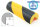 ES4-FR-GS Perfil de protección de esquina (PU) con superficie adhesiva resistente a las heladas permanente - Amarillo/Negro - Protección contra impactos