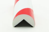 ES4-MAG-RW Corner protection profile (PU) with magnet - Red/White - Impact protection - Warning profile - Protection profile