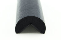 ES4-MAG-S Corner protection profile (PU) with magnet - Black - Impact protection - Warning profile - Protection profile