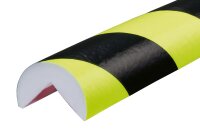 ES4-NS Profilo di protezione per angoli (PU) con superficie adesiva - Neon/Nero - Protezione dagli urti - Profilo di avvertimento - Profilo di protezione