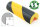 ES4-RE-GS Perfil de protección de esquina (PU) con superficie adhesiva reposicionable - Amarillo/Negro - Protección contra impactos