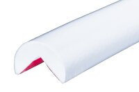 ES4-W Eckschutzprofil (PU) mit Klebefläche - Weiß - Stoßschutz - Warnprofil - Schutzprofil