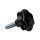 7SG30-AG6x10 sieben Ecken Kunststoff Sterngriff Dm 30 mm Griff Gewindestift Stahl verzinkt Handrad
