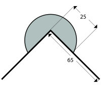 ES4-W-GS Corner protection profile (PU) for screwing - Yellow/Black - Impact protection - Warning profile - Protection profile
