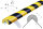 ES4-W-GS Corner protection profile (PU) for screwing - Yellow/Black - Impact protection - Warning profile - Protection profile