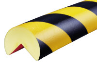 ES5-GS-1 Profilo di protezione per angoli (PU) con superficie adesiva Giallo/Nero - Protezione dagli urti - Profilo di avvertimento (pezzo da 1 m)
