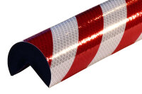 ES5-RR-1 Corner Protection Profile (PU) with Adhesive Surface Reflective/Red - Impact Protection - Warning Profile (1m piece)