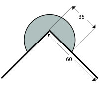 Profilo di protezione angolare ES5-W-RR (PU) da avvitare - Riflettente/Rosso - protezione dagli urti - profilo di protezione