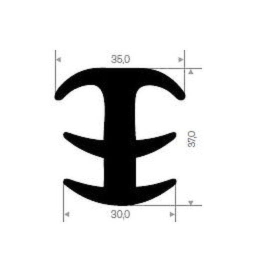 ESTP10 - EPDM solid rubber frame profile, insert profile, mushroom profile, container rubber