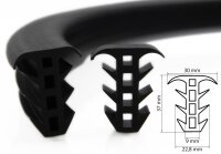ESTP5 - 2 meter stukken - EPDM massief rubber...