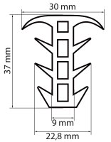 ESTP5 - 2 meter stukken - EPDM massief rubber...