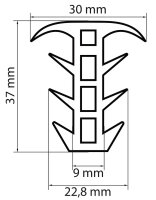 ESTP5 - stukken van 1 meter - massief EPDM-rubber...