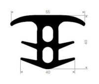 ESTP9 - EPDM Vollgummi Zargenprofil, Einsteckprofil,...