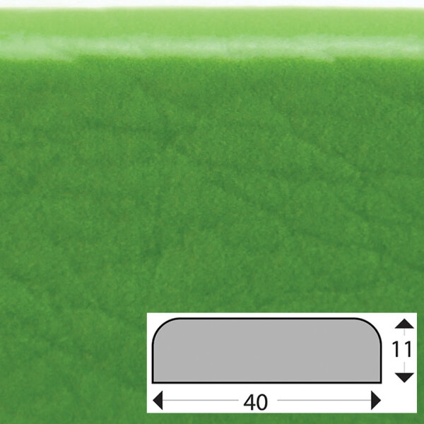 FS1-D-GR Profil de protection de surface (PU) avec surface adhésive en Vert - protection anti-choc - profil d’avertissement - profil de protection