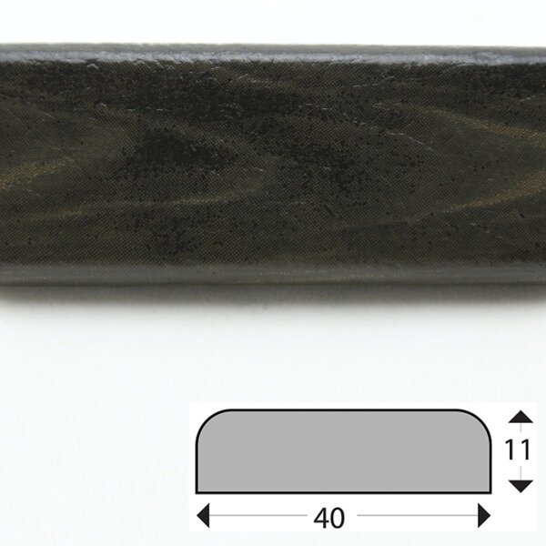 FS1-D-HD Profil de protection de surface (PU) avec surface adhésive - Couleur: Bois (foncé) - protection anti-choc - profil de protection