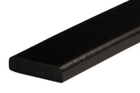 FS1-RE-S surface protection profile (PU) with repeatedly repositionable adhesive surface - black - impact protection - warning profile